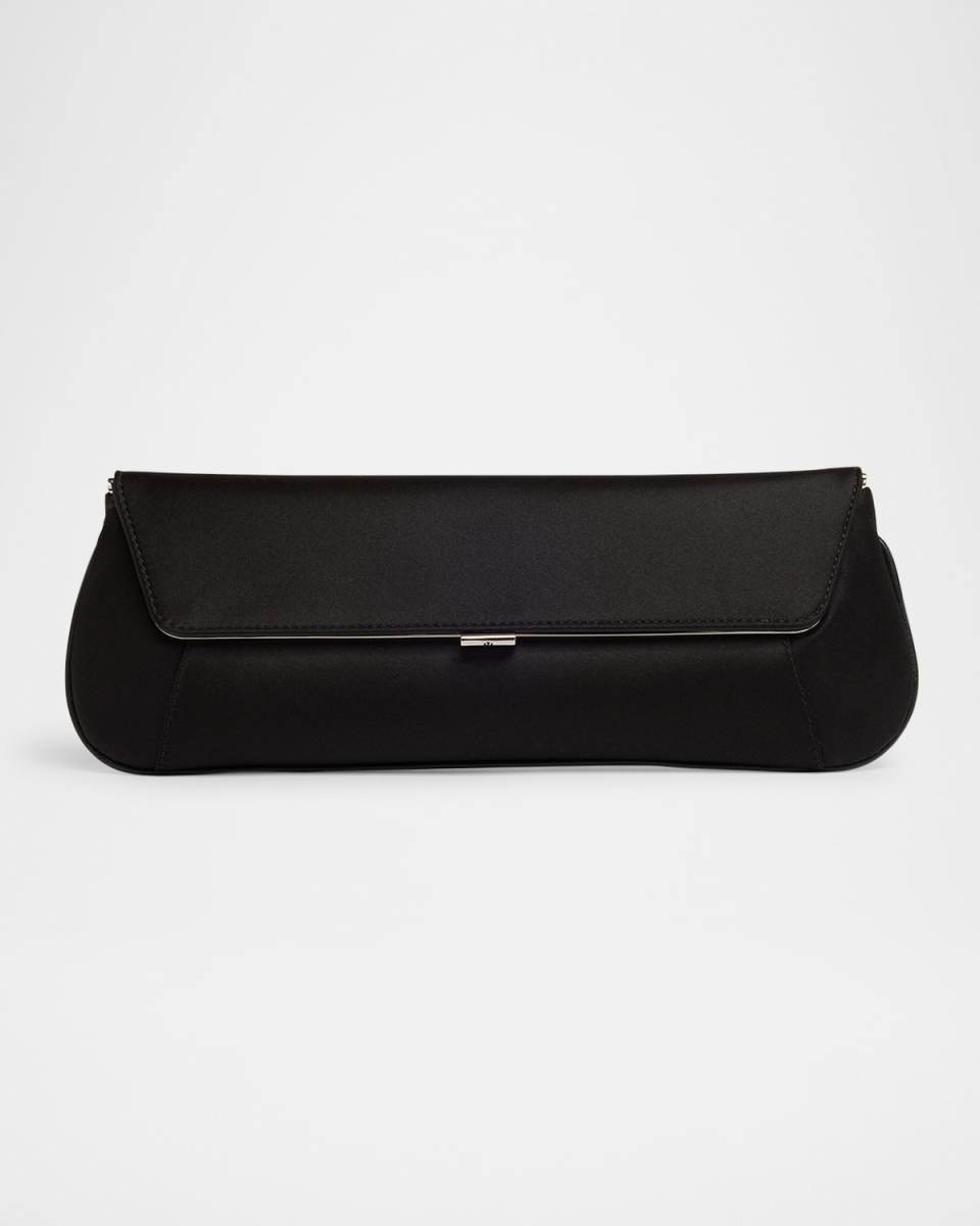 Ami Framed Satin Clutch Bag